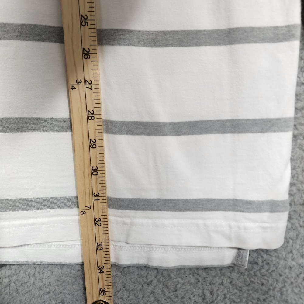 The‎ Regal Rugby Shirt Mens XLT Tall White Gray Striped Collared Long Sleeve - Picture 4 of 8